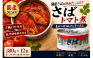【7月発送】さば缶詰 トマト煮 180g×12缶セット 発送時期が選べる 【有機トマトが引き立てる鯖の旨み】【 お試し サバ缶 無添加 無着色 おつまみ 備蓄 防災 食料 長期保存 非常食 和尚印 国産 】 RT3368-12