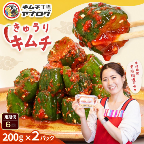 【6カ月定期便】熟成秘伝のオイ(きゅうり)キムチ(200g×2パック)【きゅうりキムチ 発酵キムチ 本格キムチ 国産手作り ご飯のお供 国産きゅうり 九州産 旨辛 特製ダレ】(H104205) 2692625 - 佐賀県神埼市