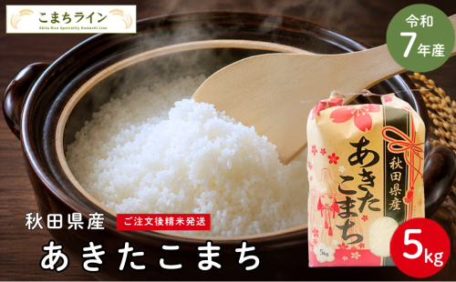 令和7年産 あきたこまち 白米 5kg 秋田県産 米 一等米 ブランド米 5キロ 精米 精米したて 一人暮らし 秋田 能代 能代市 送料無料 《こまちライン》 2696345 - 秋田県能代市