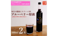 ＜栽培期間中農薬不使用＞遠野のブルーベリーから絞った原液2本セット【1334415】