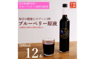 ＜栽培期間中農薬不使用＞遠野のブルーベリーから絞った原液12本セット【1334418】