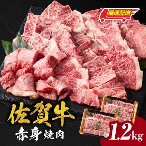 【最速配送】中山牧場 佐賀牛赤身焼肉 1.2kg ／ バーベキュー BBQ 牛肉 肉 お肉 佐賀牛 赤身 霜降り モモ ウデ 肩 ロース 三角 バラ 焼き肉 焼肉 A5 A4 a5 a4 黒毛和牛 佐賀県産和牛 ブランド牛 食べ比べ セット 国産 佐賀県 玄海町 冷凍 2696663 - 佐賀県玄海町