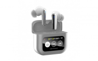 【シルバー】ANC対応・液晶付きイヤホン カナル型 ワイヤレスイヤホン Bluetooth5.4 ノイズキャンセリング ENC 通話ノイキャン カラースクリーン搭載 高遮音性 外音取り込み 音漏れ防止 長時間持続 Type-C充電 無痛装着 HiFi高音質 90日安心保証 送料無料【PL保険加入済み製品・安心】
