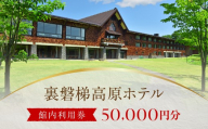 裏磐梯高原ホテル館内利用券（50,000円）【ふるさと納税 人気 おすすめ ランキング 裏磐梯高原ホテル ギフト クーポン ホテル利用券 宿泊 お祝い 記念 檜原湖 五色沼 裏磐梯 福島県 北塩原村 送料無料】 KBD005