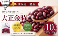 2025年産 十勝産 大正金時 計10kg（500g×20袋） 小分け 個包装 国産 北海道 JA上士幌町 穀物 豆 豆類 生豆 金時豆 ［035-X81］
