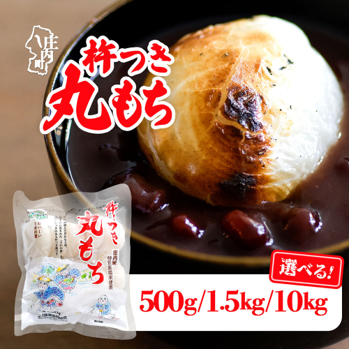 杵つき 丸もち 500g 1.5kg 10kg 選べる配送月 でわのもち100％ 特別栽培米 使用 個包装 山形県庄内町産 無添加 伸びが良い コシが強い 煮崩れしにくい 焼き餅 お雑煮 おしるこ 丸餅 もち お餅 餅 JAあまるめ ふるさと納税 山形 庄内 2698503 - 山形県庄内町