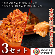 人気2種の本格キムチ 白菜＆さきいかセット(各200g×6パック)【熟成 旨辛 本格キムチ 食べ比べセット 手づくり 国産素材 発酵食品 ご飯のお供 ピリ辛 おつまみ】(H104281)