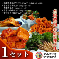 5種の本格キムチ食べ比べ 4種のキムチ(各200g×2パック)＋スプラウトキムチ(1本入り×2袋)【熟成秘伝 きゅうり 大根 カクテキ さきいか 白菜 キムチセット 国産 手づくり 発酵食品 ご飯のお供 詰め合わせ 九州産 手作り】(H104270)