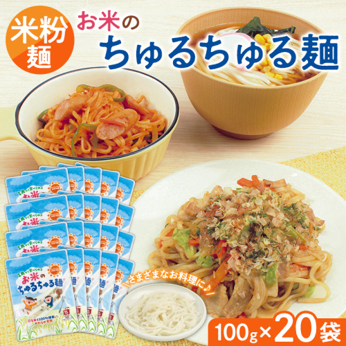 【米粉麺】お米のちゅるちゅる麺 100g×20袋 FY26-114 2699231 - 山形県山形市