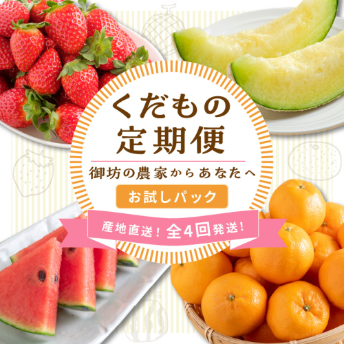 ≪2027年発送分≫産地直送！くだもの 定期便「お試しパック」御坊の農家からあなたへ。2【配送不可地域：北海道・青森・秋田・岩手・沖縄・離島】 2699324 - 和歌山県御坊市