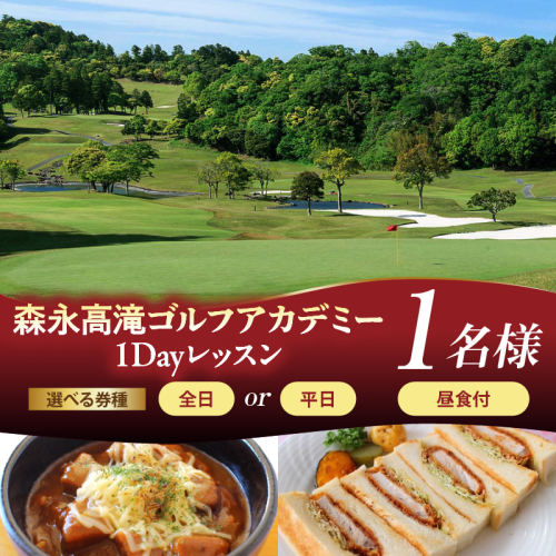 【選べる券種】森永高滝ゴルフアカデミー1Dayレッスン 1名様 昼食付（全日/平日） 2699480 - 千葉県市原市
