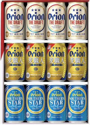 オリオン3種詰合せ ギフトセット各4本 (350ml缶×12本) 2699516 - 沖縄県南城市
