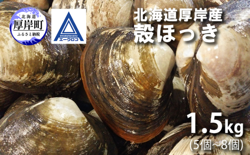 新鮮 北海道 厚岸産 殻ほっき 1.5kg (5個～8個) [ ホッキ 北寄 貝 産地直送 魚介類 バーべキュー ] 2699580 - 北海道厚岸町
