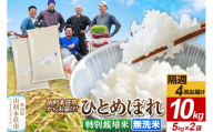 《2週間毎お届け》【定期便4回】ひとめぼれ【無洗米】10kg（5kg×2袋）令和7年産 特別栽培米 秋田県産 [ひとめぼれ 米 お米 無洗米 特別栽培米 ブランド米 食卓 おにぎり 秋田県産 秋田]