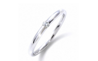 PT950ダイヤ 甲丸リング　0.05CT　R3621DI-P2 #11【1754928】