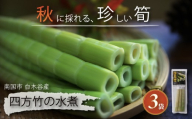 【9月までの受付限定】 国産 四方竹 水煮 120g × 3袋 (2026年11月～発送)  | 秋 筍 たけのこ 竹の子 タケノコ 珍味 希少 煮物 炊き込みご飯 天ぷら 炒め物 常温 高知 南国市