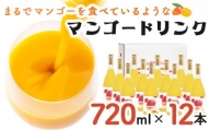 KU128 あふれる果実感！マンゴードリンク12本セット(各720ml)【宮崎果汁】