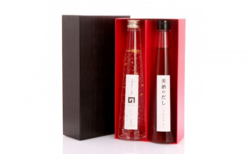 山吹セット（のみよし金箔入り・美酒のだしプレミアム　300ml×各1本） 2705068 - 石川県能美市
