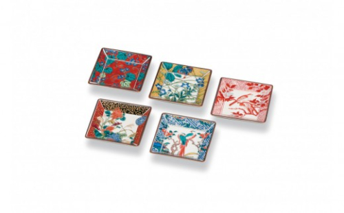 4号皿揃　歴代画 民芸品 工芸品 雑貨 食器 小皿 お皿 プレート キッチン雑貨 キッチン用品 2705583 - 石川県能美市