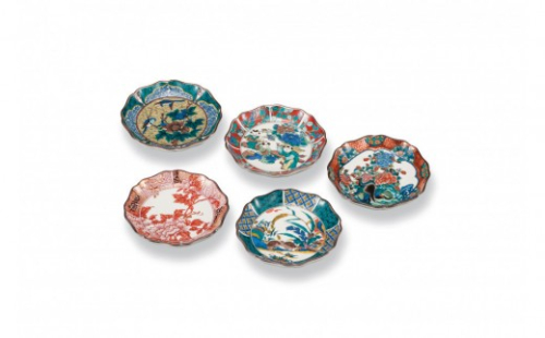 九谷焼 3.5号皿揃 歴代画（5枚セット） a01 焼き物 民芸品 工芸品 2705655 - 石川県能美市