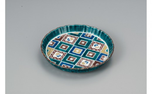 九谷焼6.5号盛皿　石畳の図 a01 焼き物 民芸品 工芸品 食器 2705658 - 石川県能美市