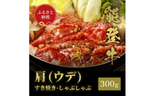 肉【和牛セレブ】能登牛　牛肩(うで) すき焼き・しゃぶしゃぶ 300g 黒毛和牛 霜降り ギフト 石川県 能美市 2705689 - 石川県能美市