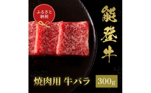 肉【和牛セレブ】能登牛　牛バラ 焼肉 300g 黒毛和牛 霜降り ギフト 石川県 能美市 2705701 - 石川県能美市