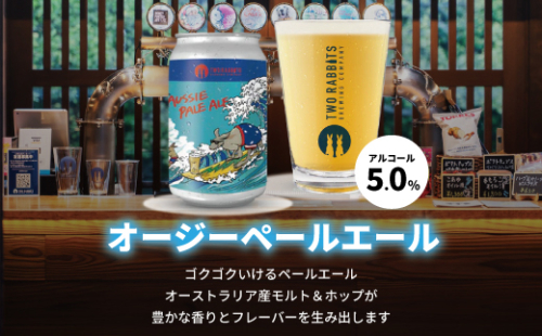 TWO RABBITS BREWING クラフトビール＜オージー ペール エール×6本セット＞【DN04W】（滋賀県　近江八幡市） 2706053 - 滋賀県近江八幡市