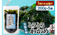 わかめ 男鹿名物とろとろわかめ 200g×5個セット 男鹿なび [ワカメ 冷凍 男鹿市 名産 秋田 海藻 サラダ みそ汁]