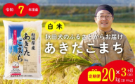 [定期便3ヶ月]秋田県産あきたこまち(白米)20kg / 米 20kg 白米 令和7年産 秋田県産 あきたこまち 5kg×4袋 おにぎり 大館 東北 秋田 小分け こわけ 大館市 20キロ 20キロ 20きろ