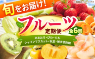【6回定期便】フルーツ定期便（あまおう/びわ/桃/シャインマスカット/柿/キウイ） 広川町 / JAふくおか八女農産物直売所どろや [AFAB118]
