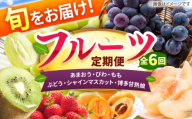 【6回定期便】フルーツ定期便（あまおう/びわ/桃/ぶどう/シャインマスカット/キウイ） 広川町 / JAふくおか八女農産物直売所どろや [AFAB119]