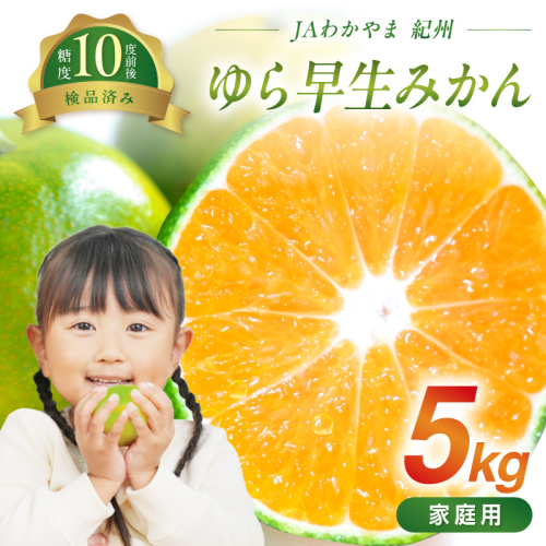 JAわかやま　紀州のゆら早生みかん（家庭用）5kg 2709900 - 和歌山県御坊市