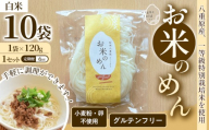 【6回定期便】グルテンフリー！一等級コシヒカリ使用「信州八重原　お米のめん」10袋入り｜小麦・卵 不使用 無添加 米粉麺