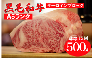 【全12回定期便】黒毛和牛 A5ランク サーロイン ブロック 500gサーロイン さーろいん ステーキ ブロック肉 和牛 サーロイン 贈答 ギフト