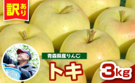 [先行受付][10月中旬以降順次発送] りんご 3kg トキ 青森県産 [訳あり] とき 農家直送 傷 キズ ワケアリ 林檎 リンゴ apple 黄色 青森県 五所川原市