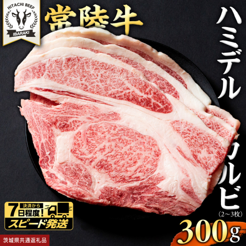 【 スピード発送 】【 常陸牛 】A5 等級 ハミデルカルビ 300g (2～3枚) ひたちぎゅう ブランド牛 カルビ 国産牛 黒毛和牛 和牛 国産黒毛和牛 お肉 A5ランク 高級 BBQ パーティ (茨城県共通返礼品) [BX126-NT-sp]
 2713122 - 茨城県つくばみらい市