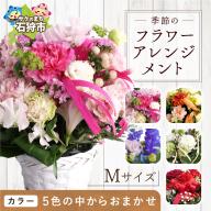 季節のフラワーアレンジメントM 【お任せ(ランダム)】 | ふるさと納税 花 フラワー 四季 ギフト プレゼント 北海道 石狩市