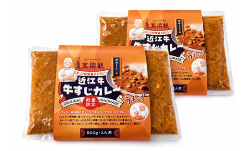 【一週間以内発送】【寛閑観】近江牛　牛スジカレー　500ｇ×２【冷凍】【FR38W】 2714237 - 滋賀県近江八幡市