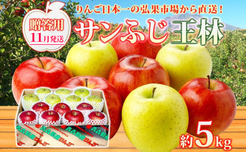 【11月発送】 贈答用 サンふじ 王林 約5kg りんご 林檎 リンゴ 果物 フルーツ くだもの 旬 青森県産 お取り寄せ 詰め合わせ セット 人気 東北 名産 常温 産地直送 送料無料 青森県 西目屋村 2716167 - 青森県西目屋村