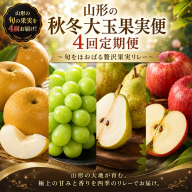 【定期便4回】山形の秋冬大玉果実便 ～旬をほおばる贅沢果実リレー～ FY26-226