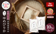 令和8年産 北海道 赤平産 ゆめぴりか 10kg 【先行予約】 9ヵ月連続お届け 白米 精米 米 北海道 ごはん ご飯 ライス おにぎり 定期便 定期 お楽しみ 9回