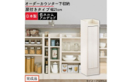 【完成品でお届け】オーダーカウンター下収納 扉付きタイプ〔幅21cm・扉右開きタイプ〕（ホワイトウッド）カウンター下収納 扉付き 薄型 約 奥行22cm 高さ80cm ロータイプ 収納 木製 KKANRA945166-21R-WWO