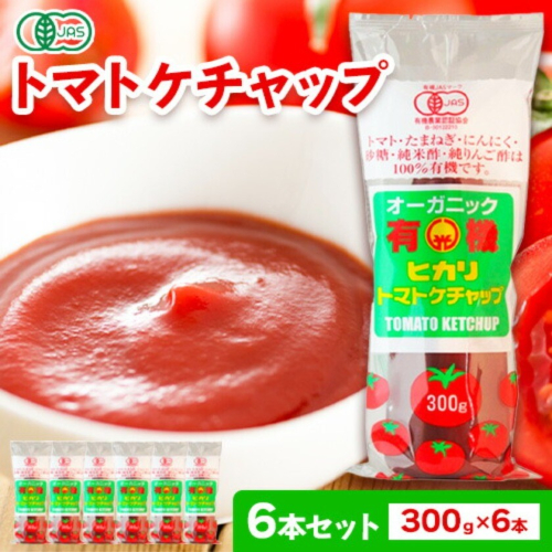 有機 トマト ケチャップ 300g×6本 光食品 株式会社 《30日以内順次出荷(土日祝除く)》 ケチャップ 有機 オーガニック 調味料 国産 とまと トマト 徳島県 上板町 st-p 2719427 - 徳島県上板町