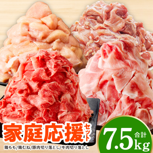 【氷温熟成×極味付け】家計応援セット 合計7.5kg【小分け 家計応援 鶏肉 豚肉 牛肉 カット済み 切り落とし 簡単調理】 mrz0506 2719458 - 大阪府泉佐野市