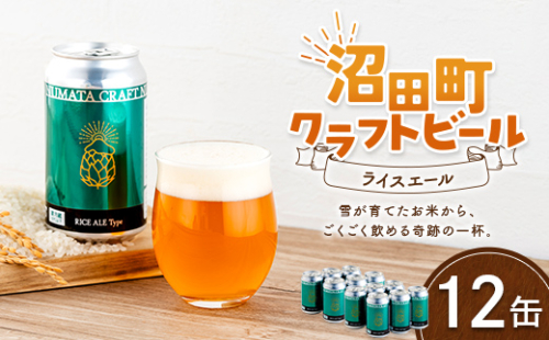 沼田町クラフトビール ライスエール 12缶 地ビール ビール 酒 アルコール アルコール飲料 沼田町 北海道 n-0263 2720065 - 北海道沼田町