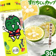 すだちくんカップ すだち ワンカップ 酒 30本入り(1ケース) 日新酒類株式会社《30日以内に出荷予定(土日祝除く)》徳島県 上板町 送料無料 お酒 酒 プレゼント 旅行
