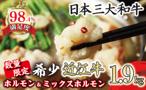 【一週間以内発送】数量限定 希少近江牛ホルモン＆ミックスホルモン 合計1.9kg【FO05W】 2720642 - 滋賀県近江八幡市