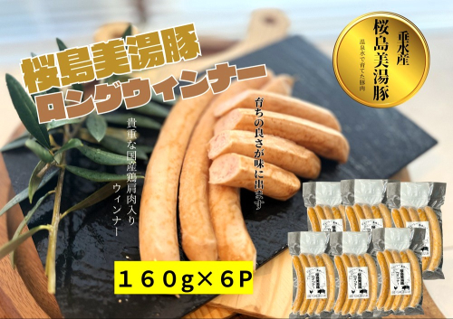 A1-0451／桜島美湯豚　ウインナー （プレーン）5本入×6P
 2720736 - 鹿児島県垂水市