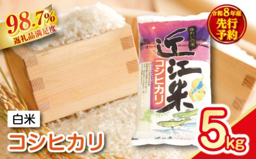 【新米　先行予約】令和8年産近江米こしひかり【5kg×1袋】【T037W】 2721989 - 滋賀県近江八幡市